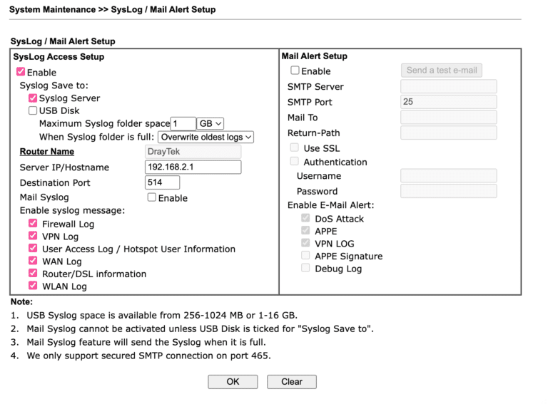 police cyber alarm draytek setup