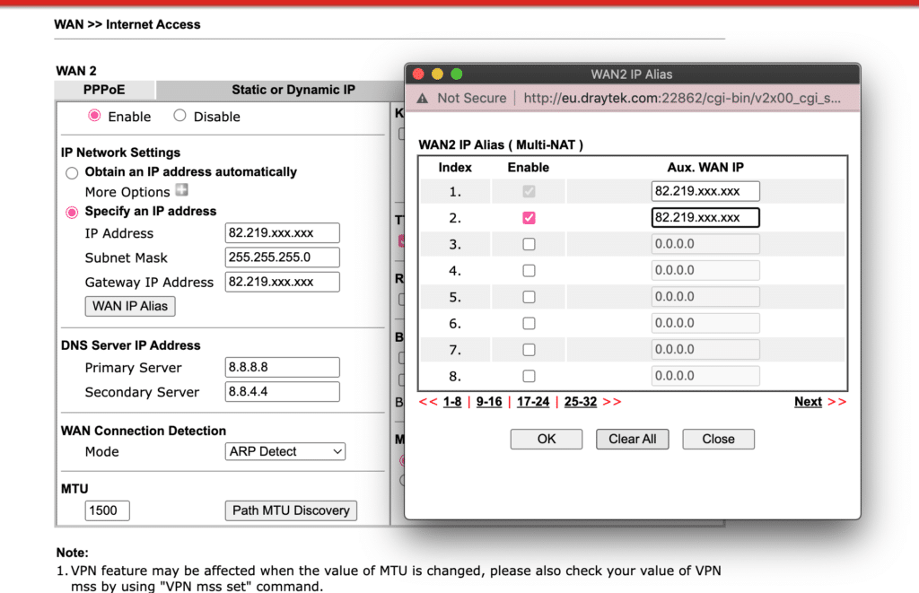 police cyber alarm draytek setup