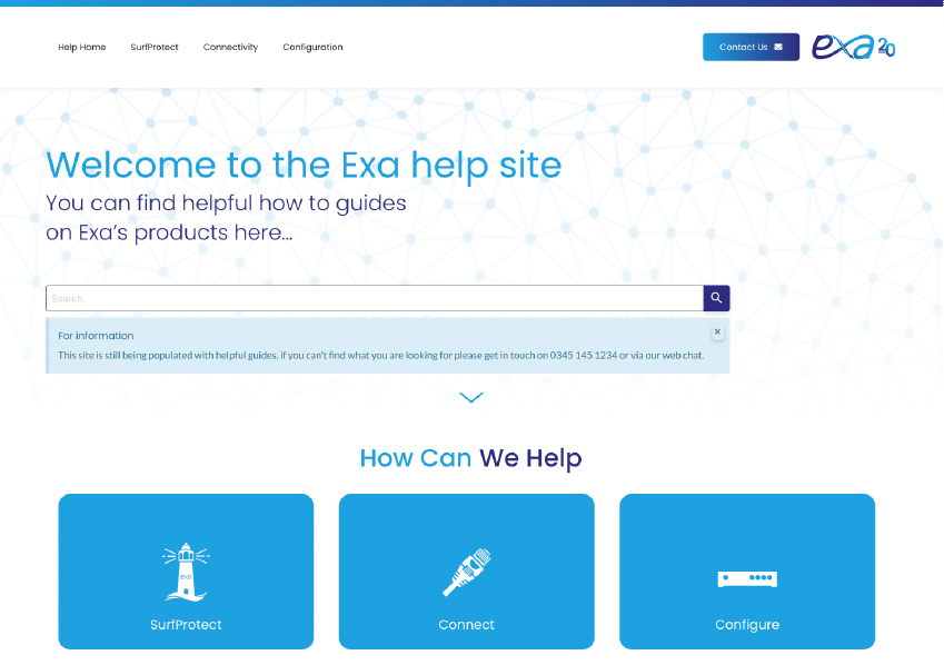Exa Help site